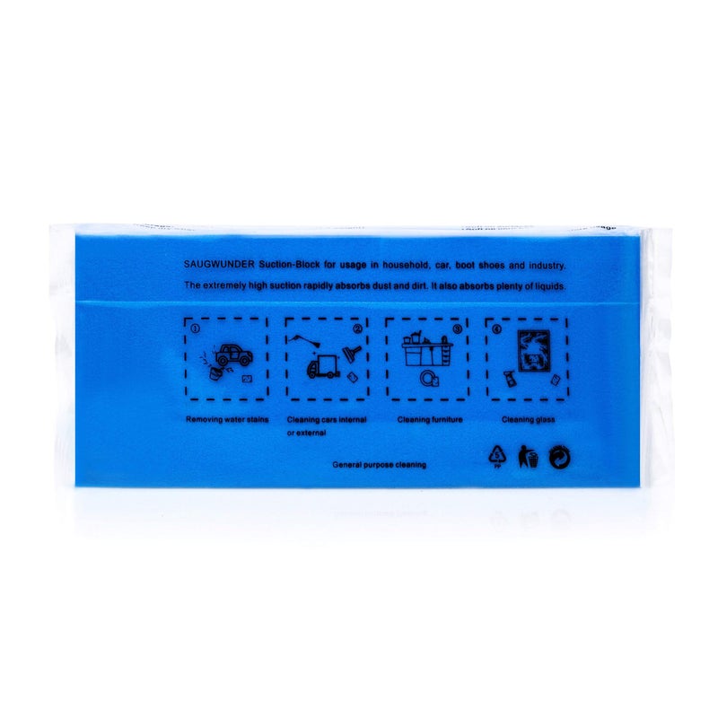 SAUGWUNDER Cleaning Sponge Super Absorbent Water Durable ^~ You Know 17.5Ã—7.5Ã—3.5 cm[6.9 x 3 x 1.38 inches] Use for Household Clean Cars/Boats The dust and Dirt on Furnitures,Bathtubs&etc. (Blue) - Image 3